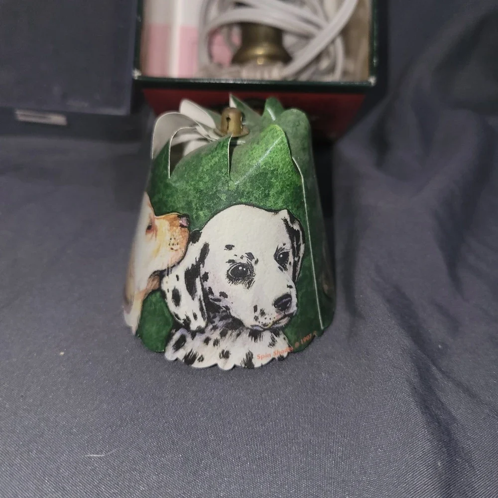 Vintage Spin Shades 1994 Replacement Revolving Lamp & Shade Dogs Puppies